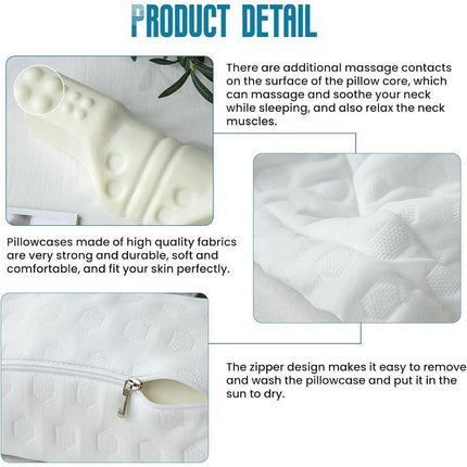 Orthopedic Memory Foam Cervical Neck Pillow for Sleep Support Slow Rebound - Navy