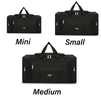 Large Capacity Waterproof Travel Luggage Bag Lightweight Foldable Handbag - Medium-Grey