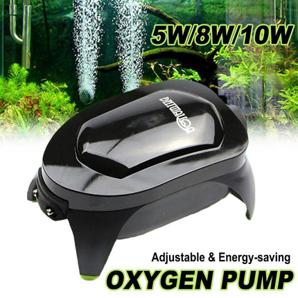 Quiet Fish Tank Oxygen Pump Aquarium Air Stone Aerator Oxygenator Water Filter - 5W
