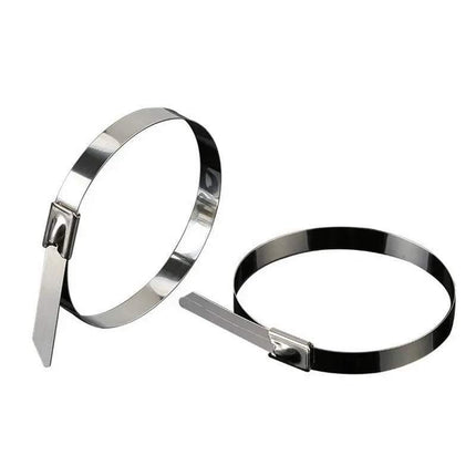 100x Stainless Steel Cable Ties SS304 Marine Grade Zip Strap Locking Wrap 100-800mm - 4.6*600mm