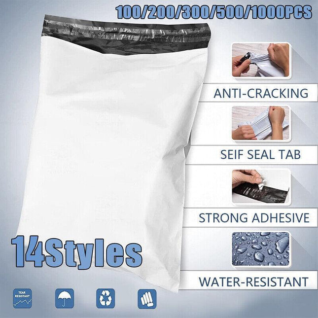 Poly Mailer Bags Mailing Satchel Plastic Courier Self Sealing Packing - 35*45cm *100 PCS