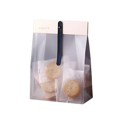 50pcs Transparent Snack Bags Biscuit Candy Bags Resealable Food Packaging - Red