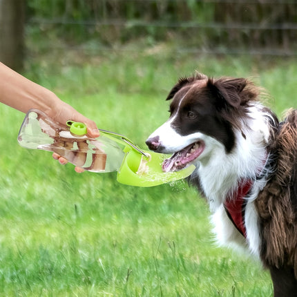 Pet Water Bottle 580ml Portable Outdoor Dog Cat Drinking Cup Travel Feeder