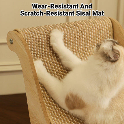 Cat Scratching Recliner Sofa 2 in 1 Lounge Bed Durable Scratch Board Furniture - L