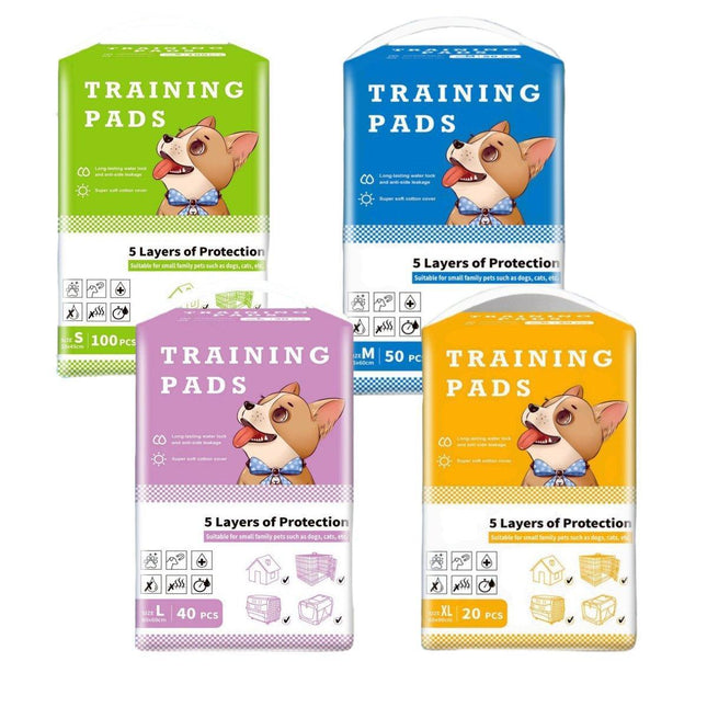 Large Puppy Dog Training Pads Pet Toilet Thickened Pee Pads Mat Indoor Absorbent - S ( 45*33cm) - 100PCS