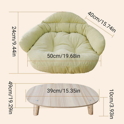 Universal Dog Cat Bed Four Seasons Mat Removable Washable Comfortable Cushion - Green