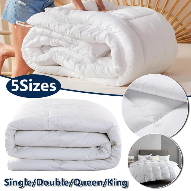 Luxury Hotel Quilt Core – Soft Microfiber Down Alternative Comforter for All Seasons - 210x210cm-Cotton