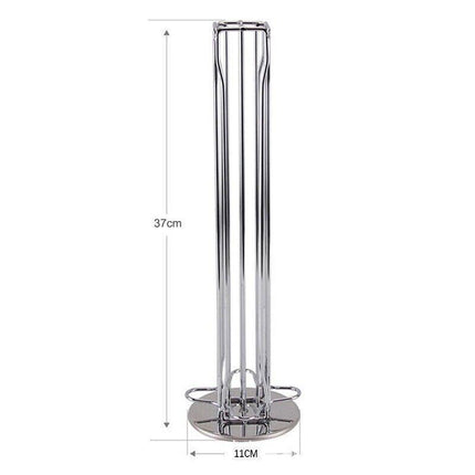 40 Capsules Rotating Coffee Pod Holder Rack for Nespresso Chrome Countertop Stand