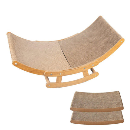 Premium Cat Scratching Board Bed Corrugated Paper Durable All Seasons Cat Toy - Replacement core * 2