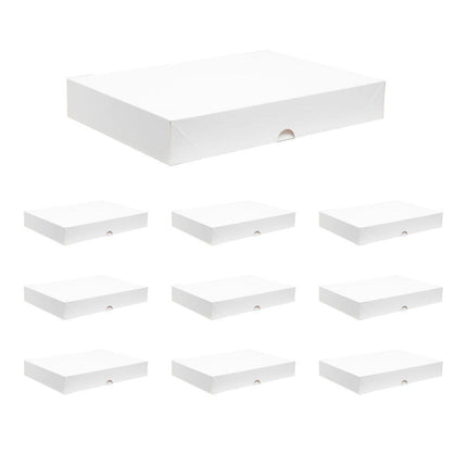 Premium Shirt Packaging Boxes 350g White Cardboard 2Sizes Easy Storage Flat Pack - 25pcs-11*8.5*1.5inch