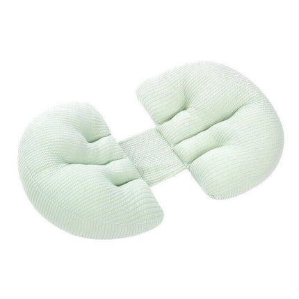 Adjustable Maternity Nursing Pillow Support Cushion for Pregnancy Sleep - Green