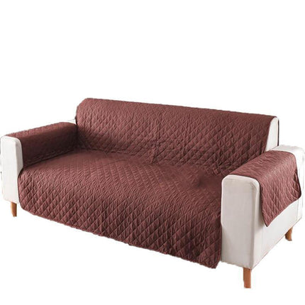 190x195cm Seater Pet Sofa Protector Cover Quilted Couch Covers Lounge Slipcover - Coffee
