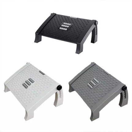 1PC Adjustable Office Foot Rest Pedal Stool Sofa Leg Support for Home or Desk Use - Grey