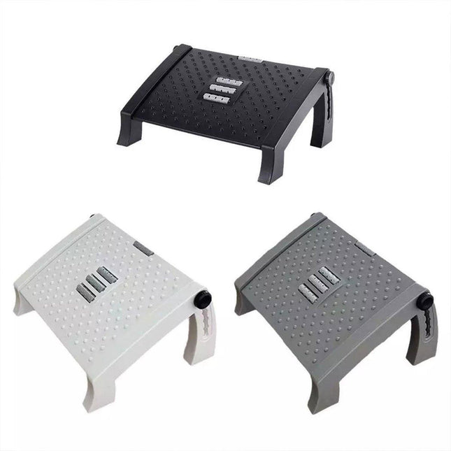1PC Adjustable Office Foot Rest Pedal Stool Sofa Leg Support for Home or Desk Use - Grey