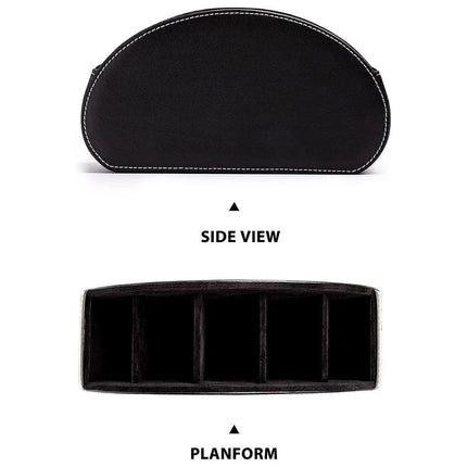 PU Leather Desktop Organiser Remote Control Office Cosmetic Storage Box Holder