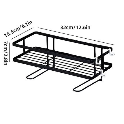 Storage Rack 1Tier Space Saver Over The Toilet Steel Bathroom Shelf Organizer - White