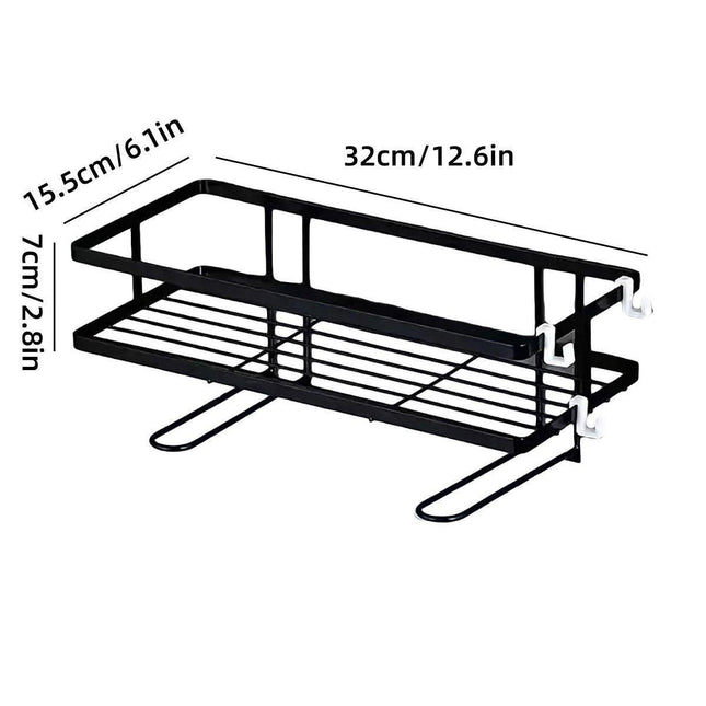 Storage Rack 1Tier Space Saver Over The Toilet Steel Bathroom Shelf Organizer - White