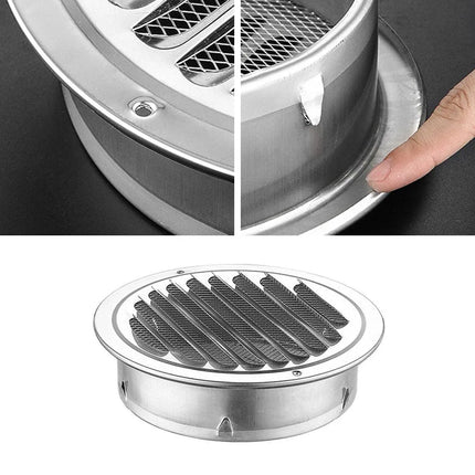 Stainless Steel Exhaust Fan Vent Outlet Flat Hood for Bathroom Kitchen Outlet - 150mm