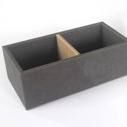 Double Compartment Tea Caddy Hotel Room Storage Organizer for Tea Bags Sugar