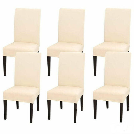 6X Stretch Chair Cover Seat Covers Spandex Washable Banquet Wedding Party Decora - Beige