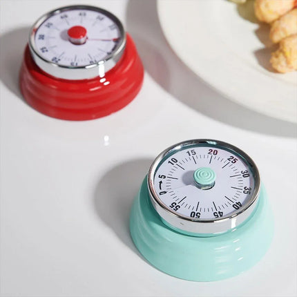 60 Minutes Visual Analog Timer Countdown Clock Time Management Kitchen Tool - Green