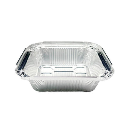125PCS Disposable Quadrate Tin Foil Pans Oven Grill Safe Non-Stick Baking Trays - 125pcs-410ml