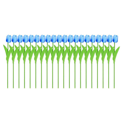 20PCS Real Touch Artificial Tulip Bouquet Fake Flowers for Home Wedding Decor - White