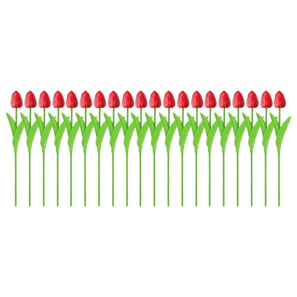 20PCS Real Touch Artificial Tulip Bouquet Fake Flowers for Home Wedding Decor - White