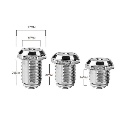 1/5/10pcs File Cabinet Drawer Milk Box Swivel Lock Small Round Security Lock - 16mm-10PCS