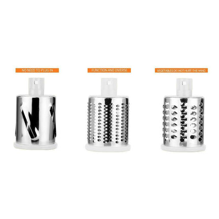 Kitchen Vegetable Fruit Slicer Cutter Shredder Food Manual Rotary Grater Chopper - Blue