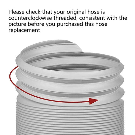 Portable Air Conditioner Exhaust Hose 13/15cm Extendable Vent Pipe PP Steel Wire - 2m x 15cm