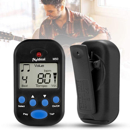 Metronome Digital Lcd Clip-On Mini Professional For Guitar Violin Accessories Au - Blue
