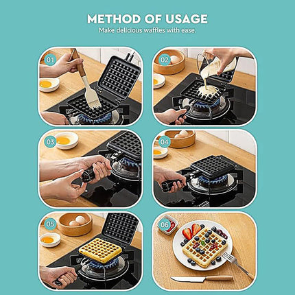 Waffle Pan Mould DIY Cake Baking Tool Lattice Muffin Mold Tray for Kitchen Oven