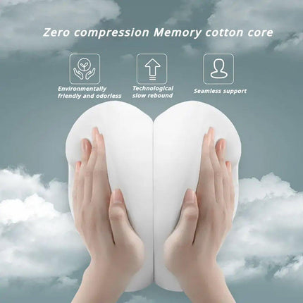 Office Chair Back Support Lumbar Cushion Seat Memory Foam Lumbar Pillow Comfort - Grey