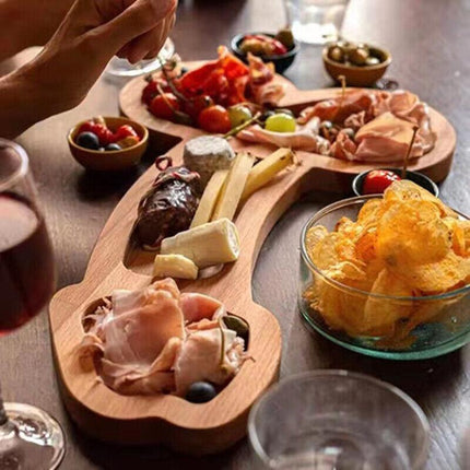 Wooden Cheese Board Serving Aperitif Board Charcuterie Board Meat Cheese Platter - L (40CM)