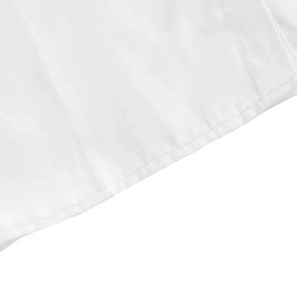 White Girls Peter Pan Collar Long Sleeve School Shirt with two button Adjustable Cuff - XL