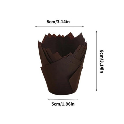 1000PCS Grease-proof Cupcake Liners Muffin Cup Cup Cake Paper Cup Large - Cowhide