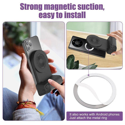 Bluetooth Camera Grip Handle for Phone Photography Bracket - Blue