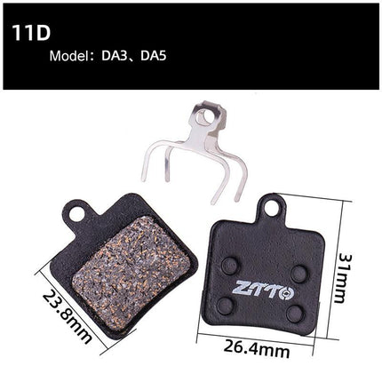 2 Pairs Mtb Disc Brake Pads Semi-Metallic Resin Model Ms-01B - Ms-04B