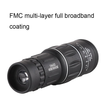 High Definition Monocular Telescope For Outdoor Bird Viewing - 16X52 Green Film - 16X52 Green Film