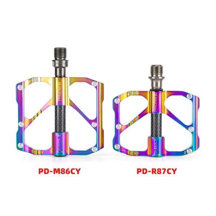 Colourful Aluminum Alloy Bike Pedals With 3 Bearings