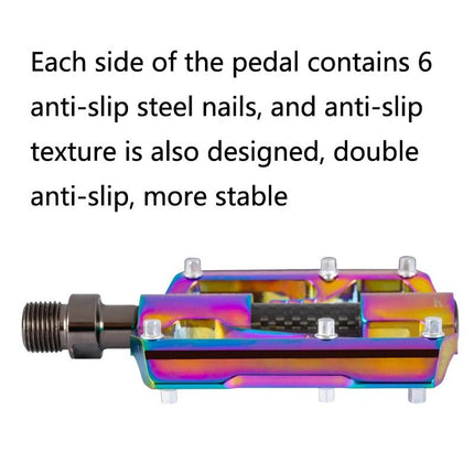 Colourful Aluminum Alloy Bike Pedals With 3 Bearings