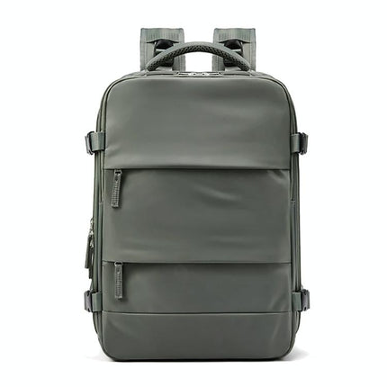Outdoor Travel Laptop Backpack - Army Green - Green