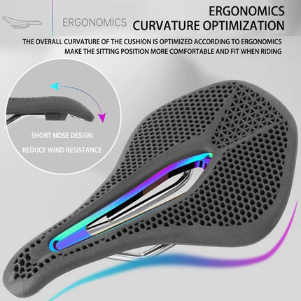 Breathable Honeycomb Saddle M Size Black / Colorful