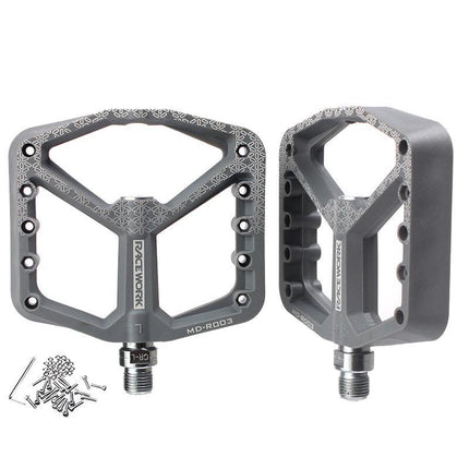 A Pair Of Wide Anti-Slip Nylon Bike Pedals - Black