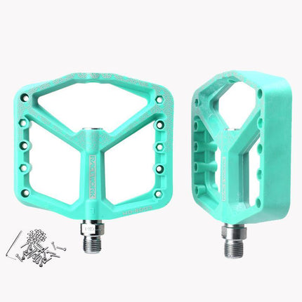 A Pair Of Wide Anti-Slip Nylon Bike Pedals - Black