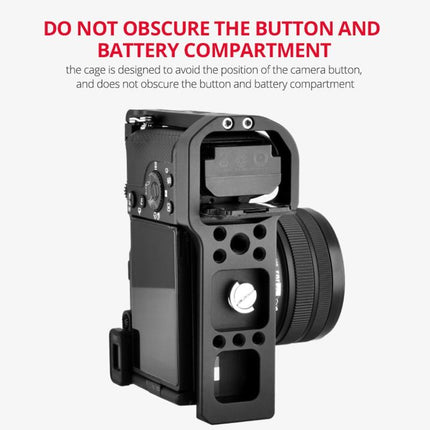 Video Camera Cage Stabilizer - Black for Sony Alpha 7C