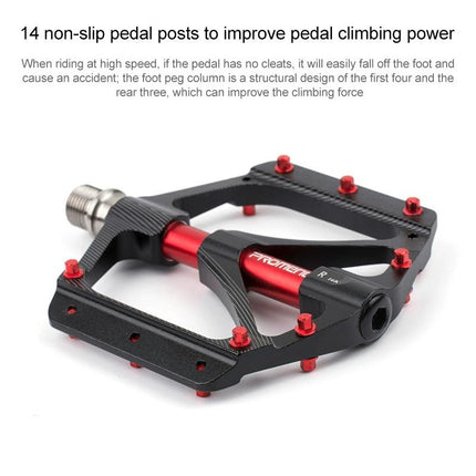 Titanium Alloy 3-Bearing Mountain Bike Pedals - Black