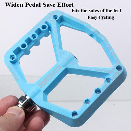 A Pair Of Wide Anti-Slip Nylon Bike Pedals - Gray