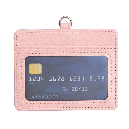 Horizontal Id Card Bag & Lanyard - Black